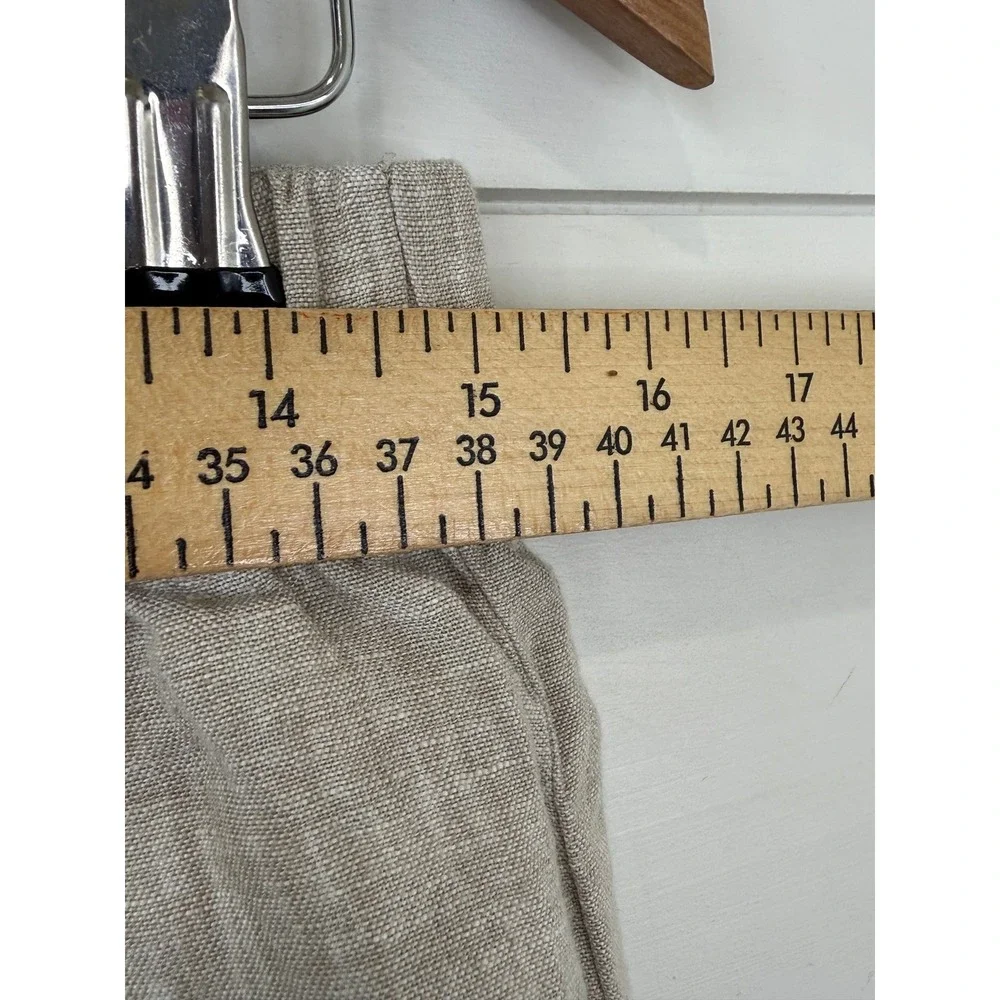 Quince 100% European Linen Tapered Ankle Pants Flax Pull On Pockets M